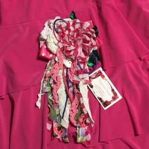 Reserved !!!   Scrappy Flower pin  (upcycled)